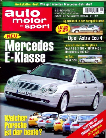Deckblatt Auto Motor und Sport (18/2000)